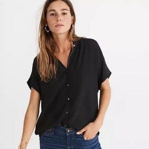 Madewell Central Drapey Shirt in Black